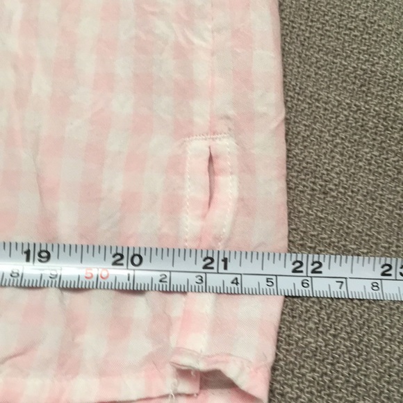 J. JILL Pink & White Gingham Checkered Popover Top - Picture 6 of 14